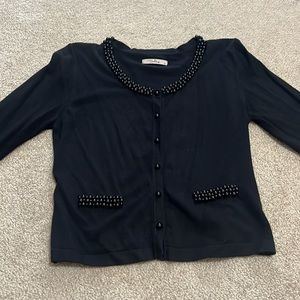 Cute cropped black cardigan